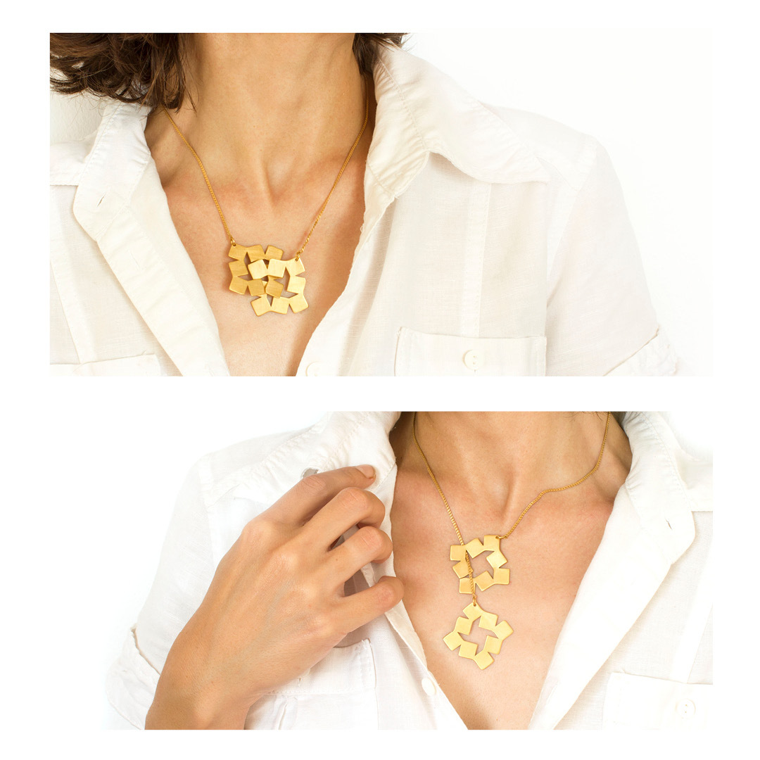 2426876963 SQUARES Necklace. - الصورة 1