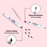 Cara Duo Perfect Stamp Eyeliner, double-ended, stamp and draw, black.<br/> <br/> - Image 5