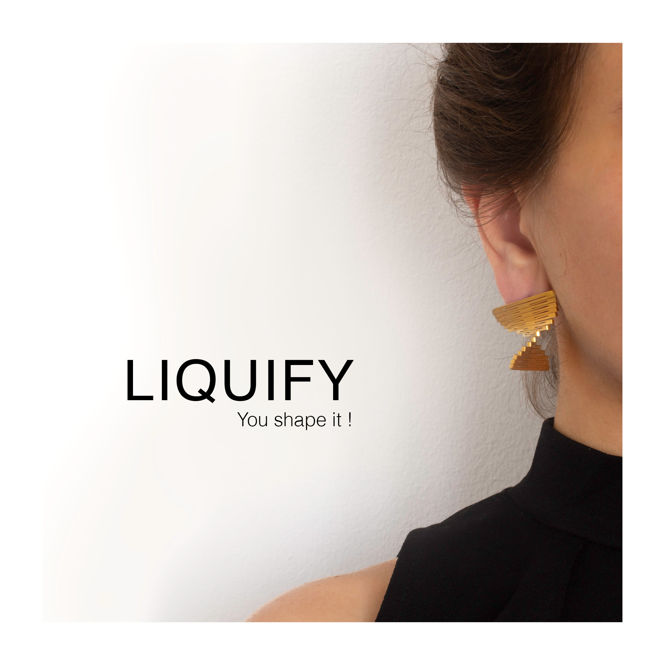 3360597888 LIQUIFY Square Earrings -medium- - الصورة 1